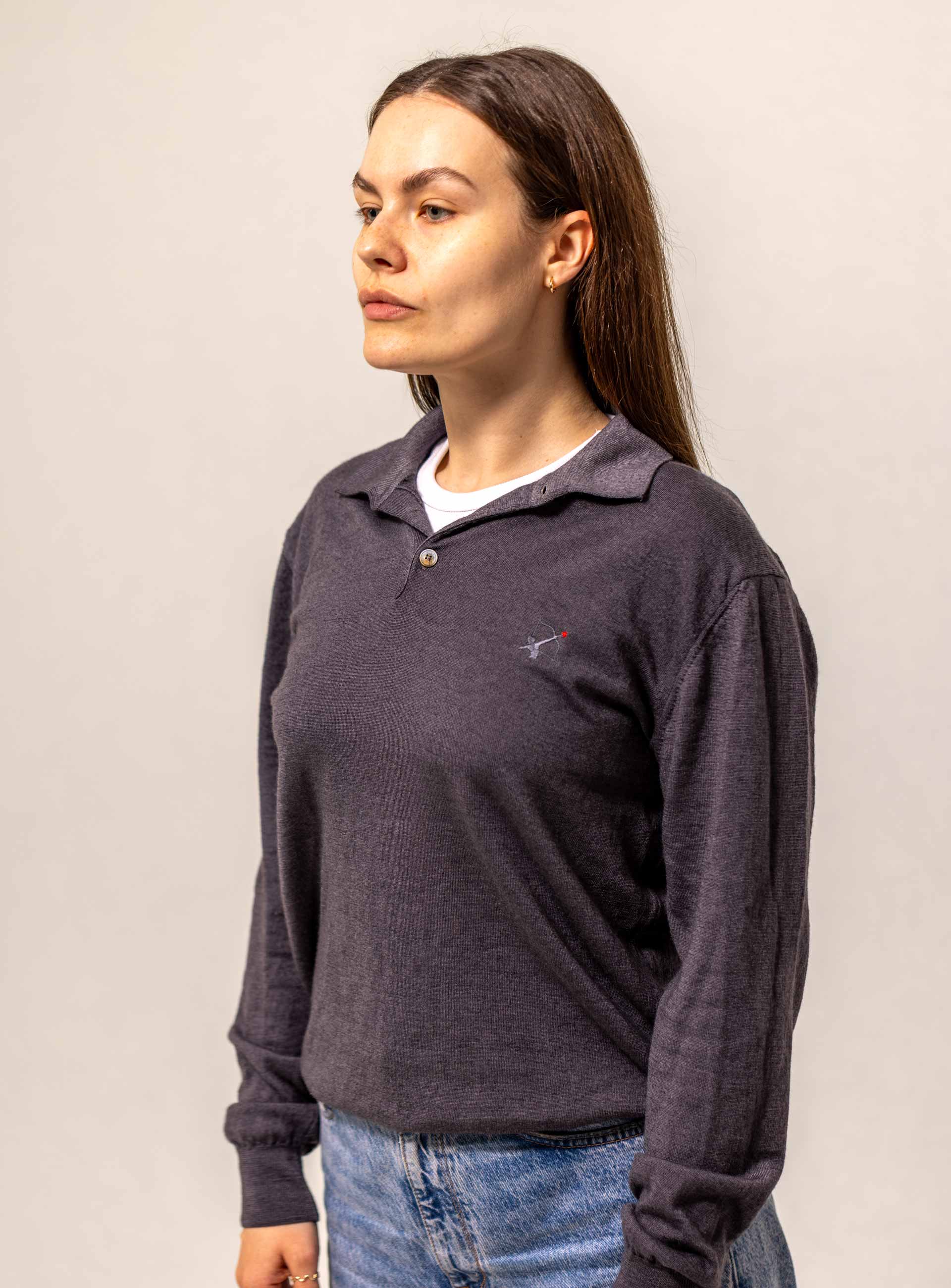 Lana Merino langarm Polo